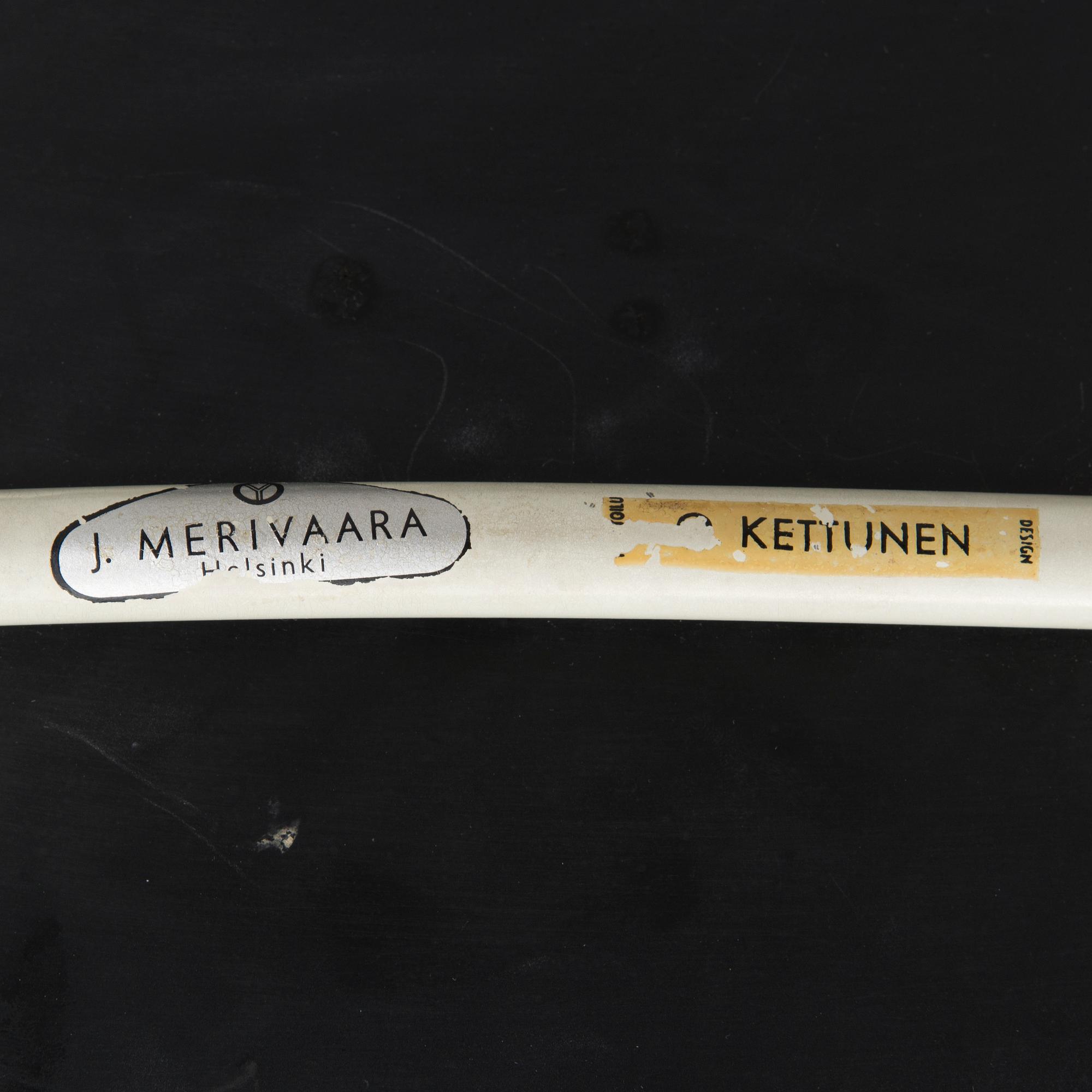 A set of three mid-20th century chairs, model 706, by Olof Kettunen for J. Merivaara, Finland.