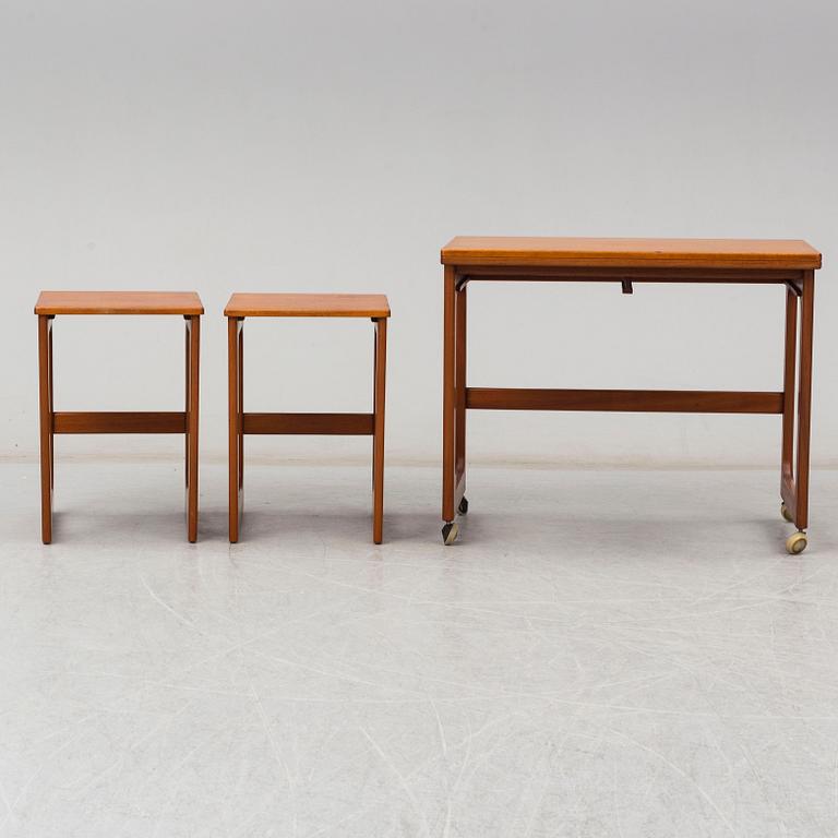 A three piece nest table by McIntosh, England.