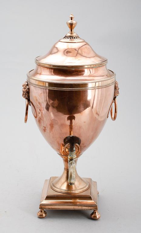 SAMOVAR, koppar, empire, 1800-tal.