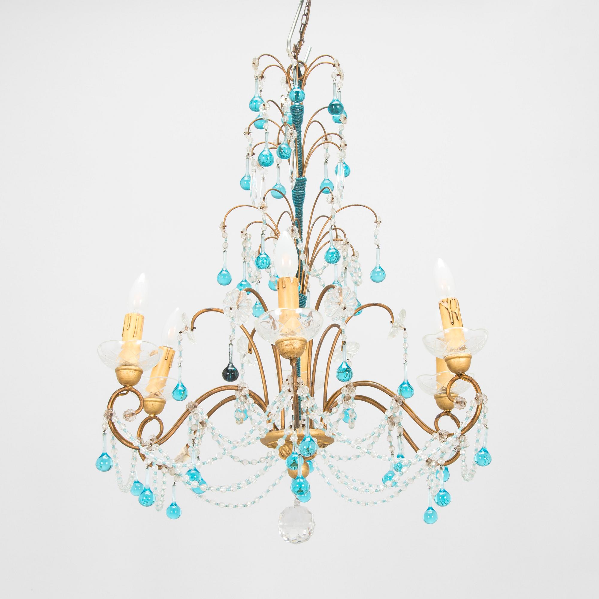 A chandelier, probably Italy 1940s-50s.