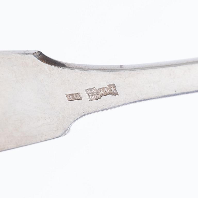 A Russian silver ladle, silver, Moscow 1869.