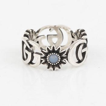 Gucci, ring, silver, size 17.