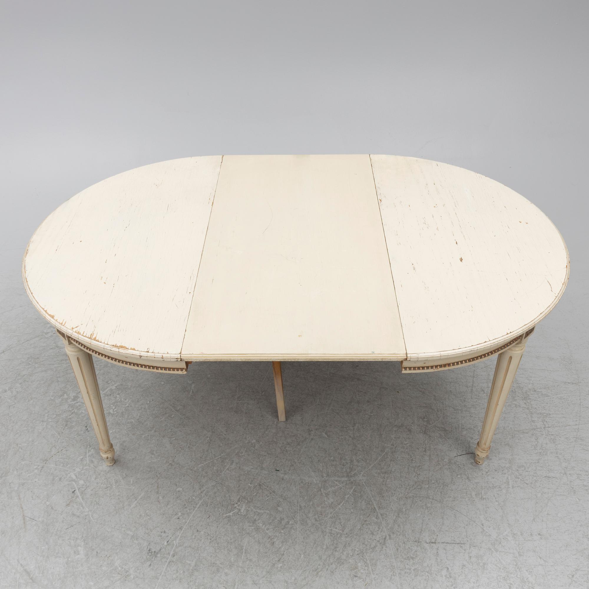 Dining table, Gustavian style, mid-20th century.