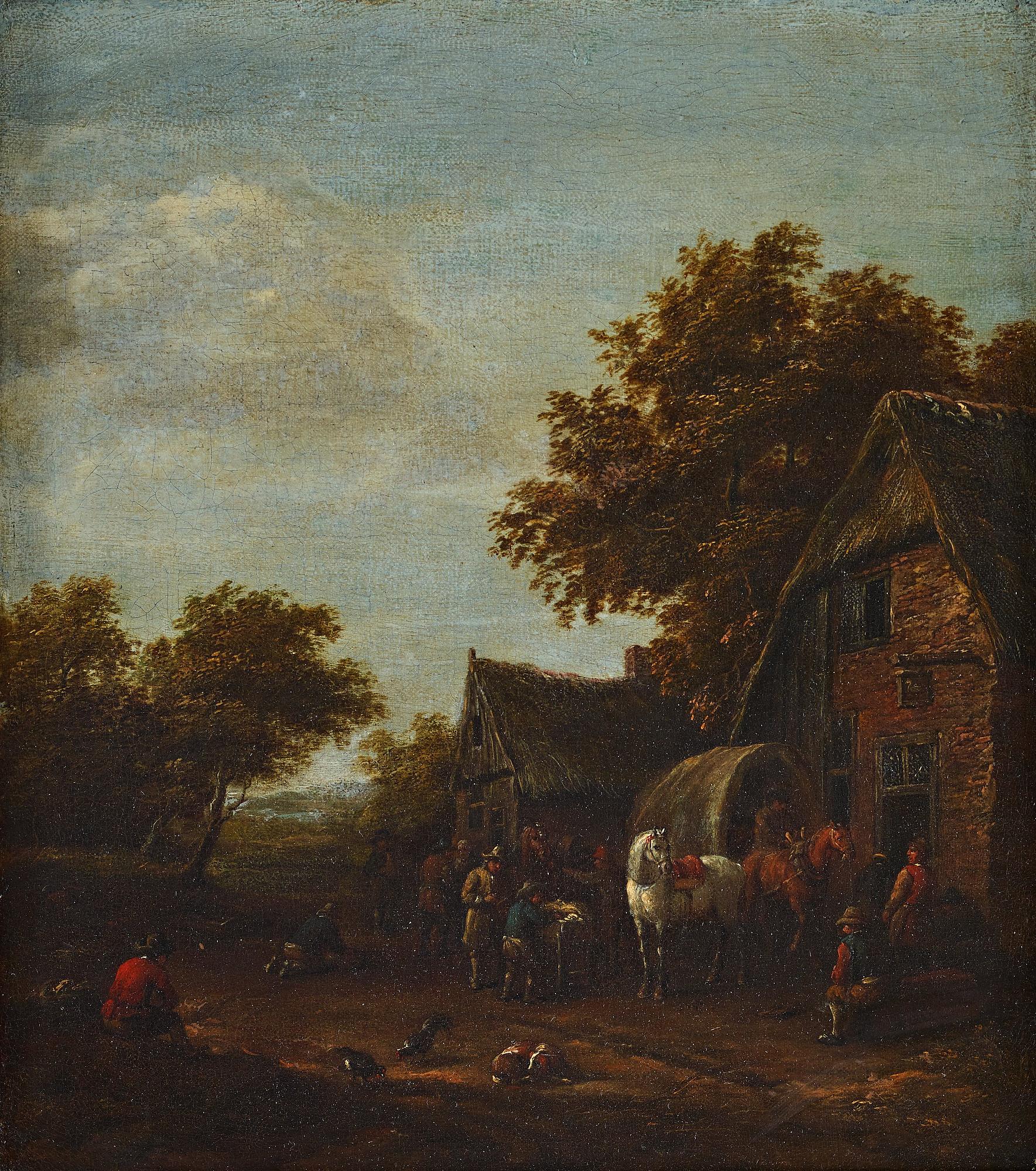 Barent Gael Circle of, Outside the inn/resting company.