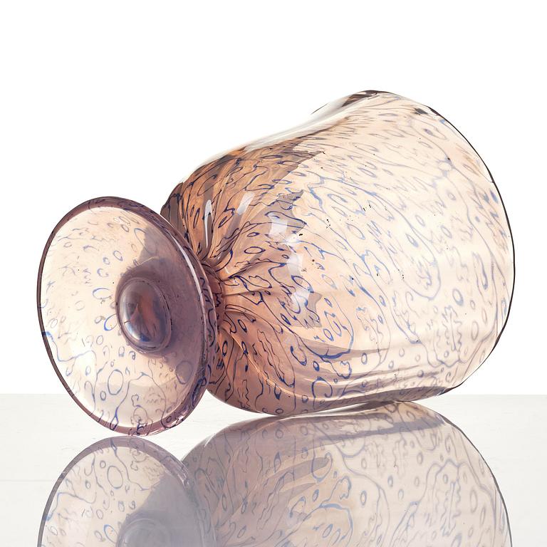 Simon Gate, a graal glass goblet, Orrefors, 1918.
