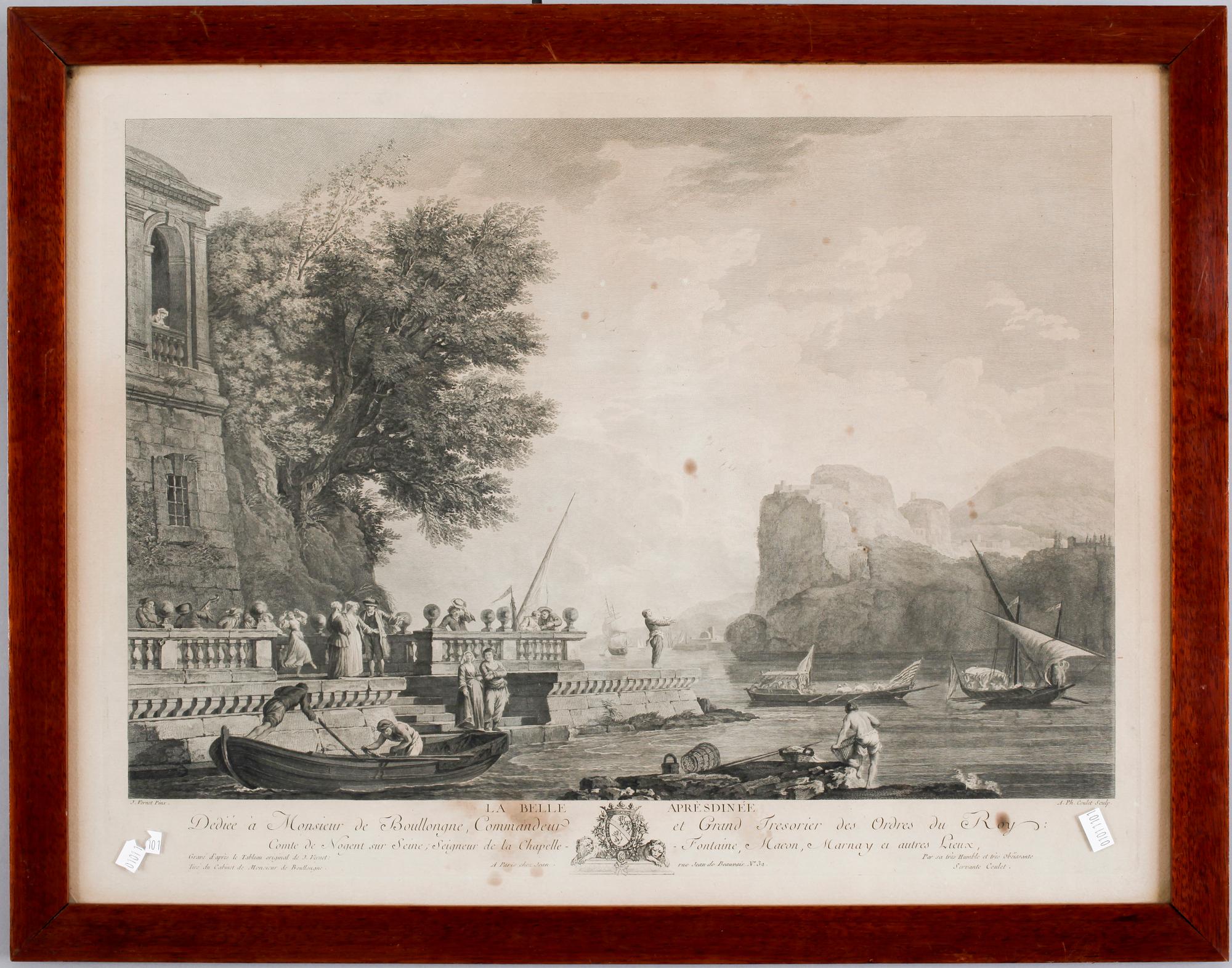 KOPPARSTICK, efter J. Vernet, Frankrike. Troligen 1800-tal.