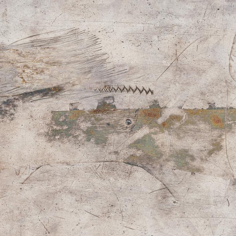 Bricka, silver, oidentifierade stämplar, 18-1900-tal.