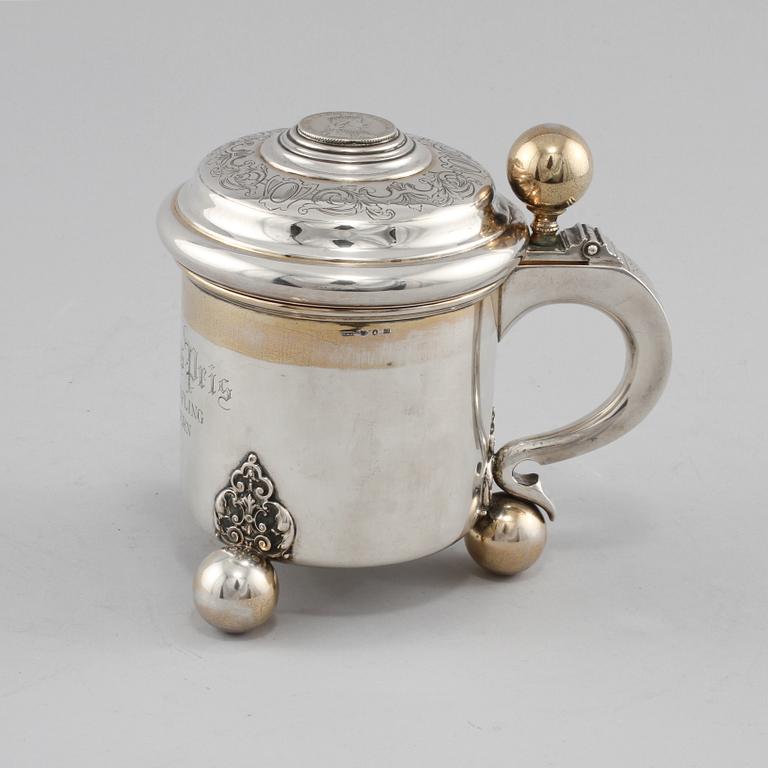 STOP, silver, barockstil, C.G. Hallbergs Guldsmeds AB, Stockholm 1905. Vikt 457 g.