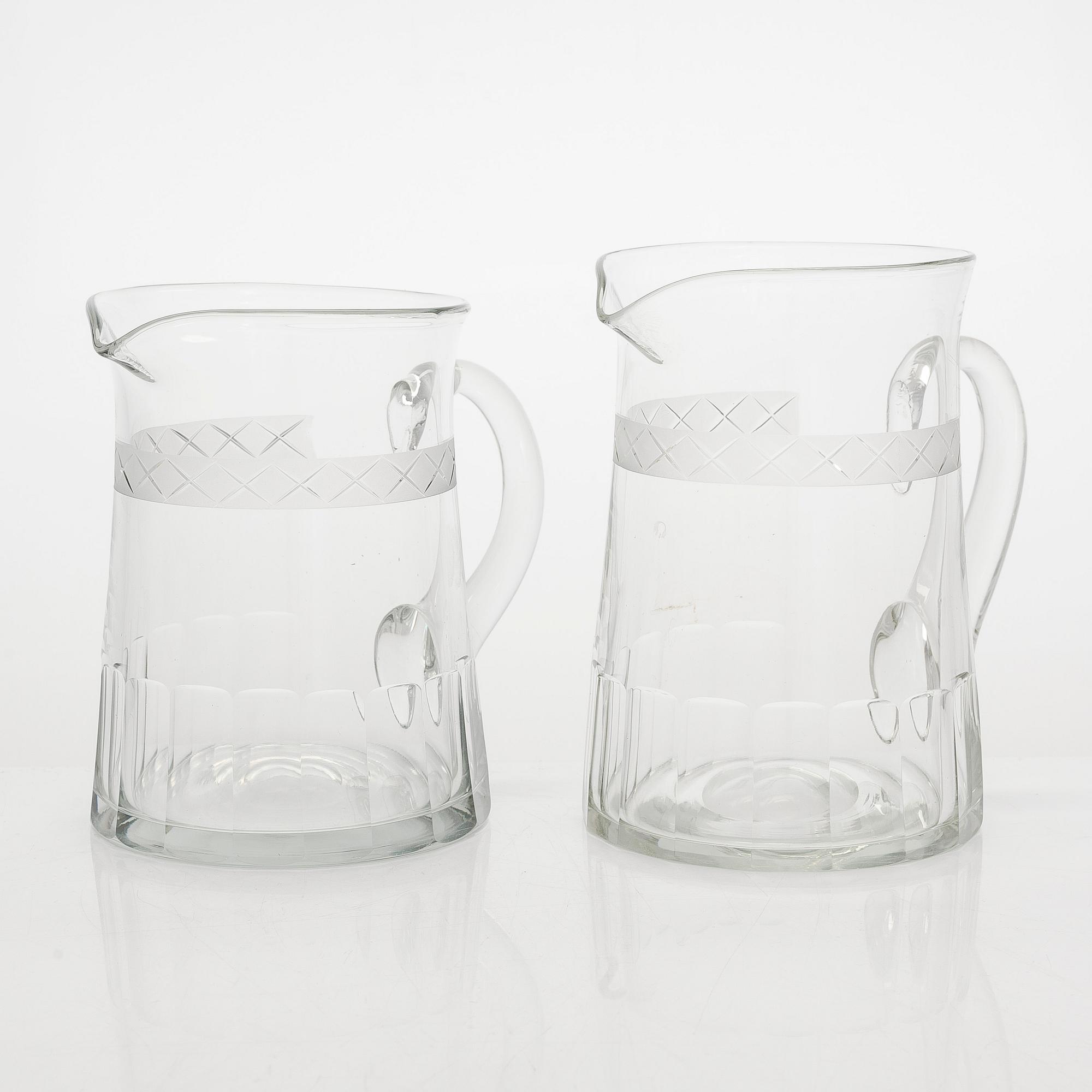 Glasservis, 109 st, "Antica" Nuutajärvi, Notsjö. I produktion 1900-1969.