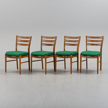 Four 'Della' teak and beech chairs from IKEA, 1950's/60's.