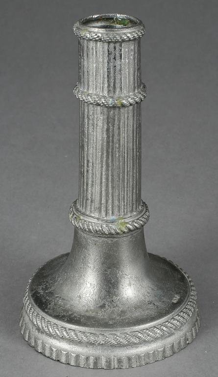 LJUSSTAKE, tenn, gustaviansk, sent 1700-tal.