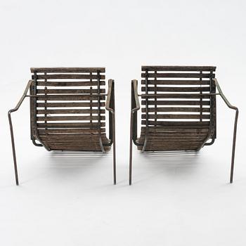 Bjärnums Slöjdfabrik, a pair of easy chairs, Sweden 1940-50s.