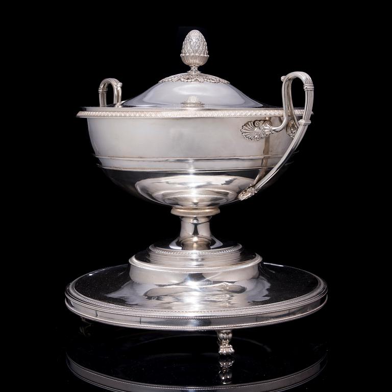 TERRIN, silver, empire, 1821, Wien. Vikt 3,9 kg.