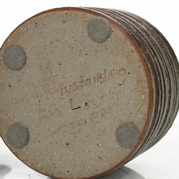 Lisa Larson, stengods,  burk med lock, stengods, unik, Gustavsberg studio,