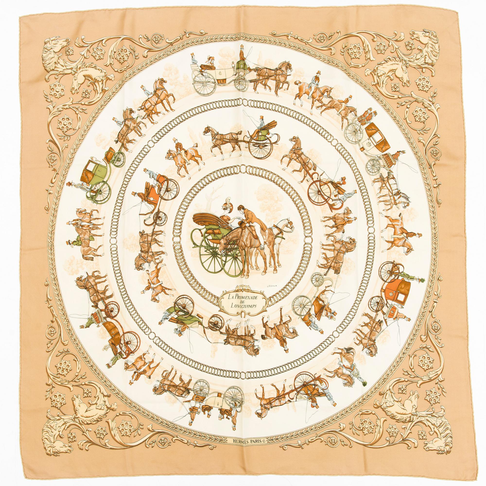 HERMÈS, "La Promenade de Longchamps", scarf.