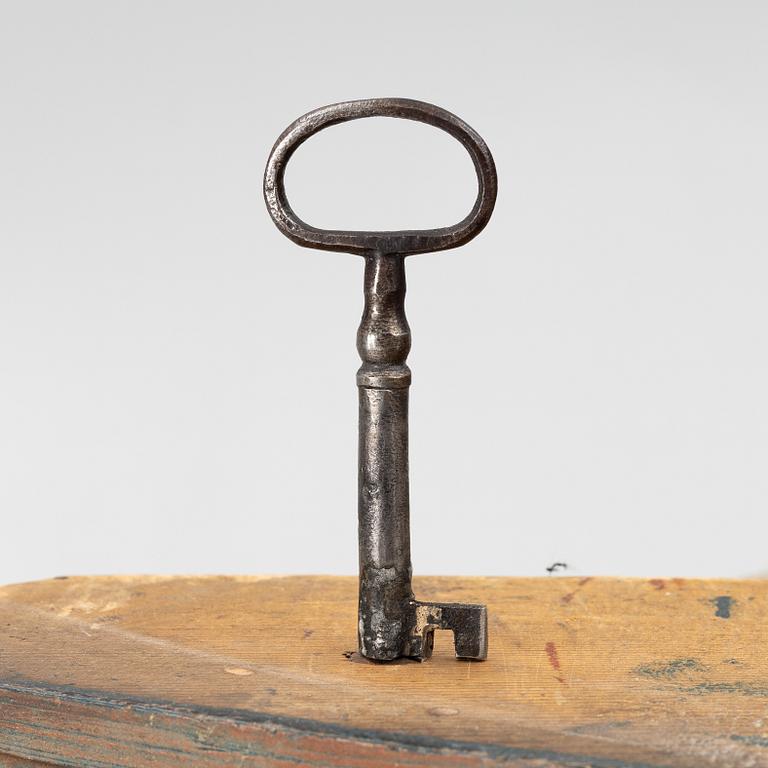 A folk art corner cabinet from Delsbo, Hälsingland, dated 1865.