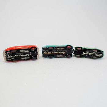 A lot of 3 Schuco cars, Germany, ca 1950.