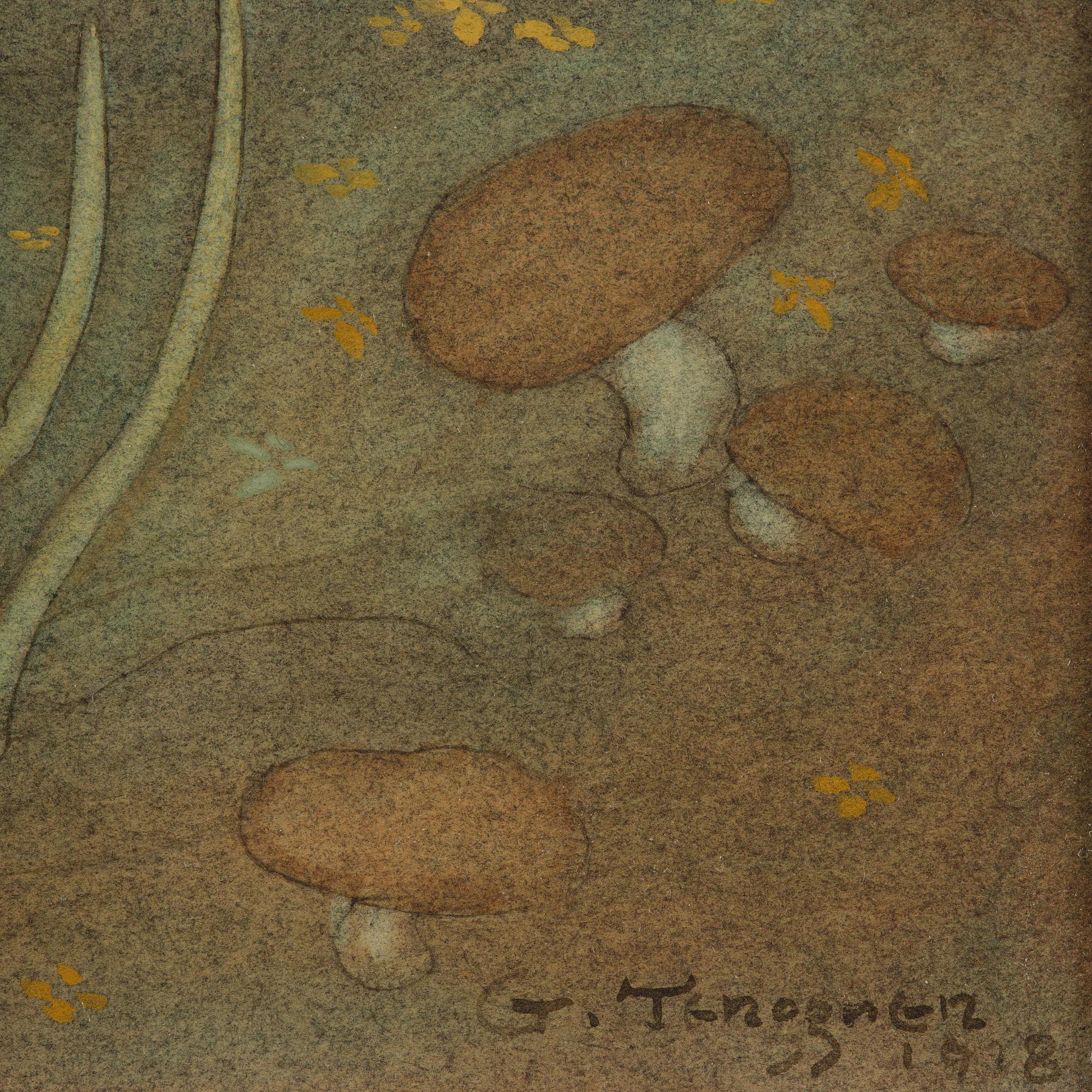 Gustaf Adolf Tenggren, A fiddler in the forest.