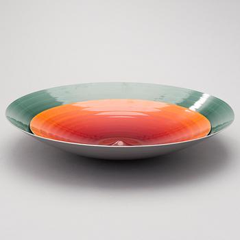 A pair of late 20th Century enameled aluminium 'Tuuli' bowls by Brita Flander, Hackman, Finland.
