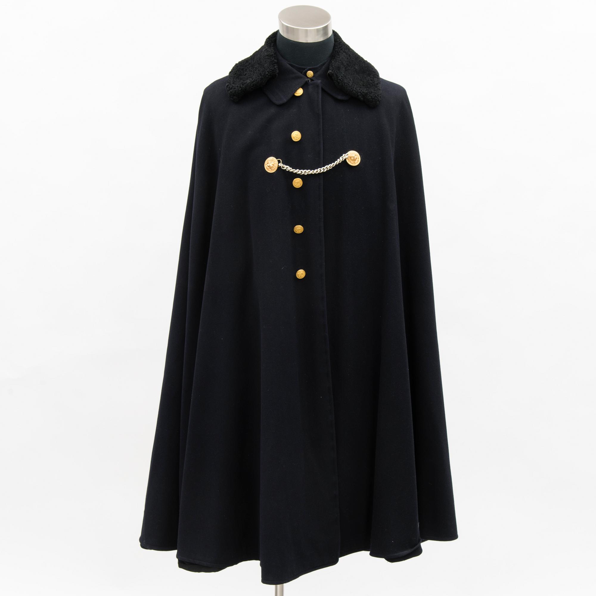 A Finnish naval officer's mess uniform and cape, second half of 20th Century.