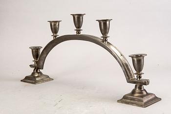 Just Andersen, a pewter candelabra first half of the 20th century.