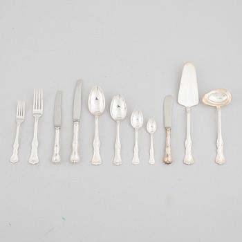 A 63-piece silver flatware set, "Olga", GAB, Eskilstuna, Sweden, 1960-96.