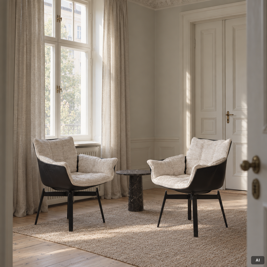 Patricia Urquiola, karmstolar, 10 st, "Husk", B&B Italia.