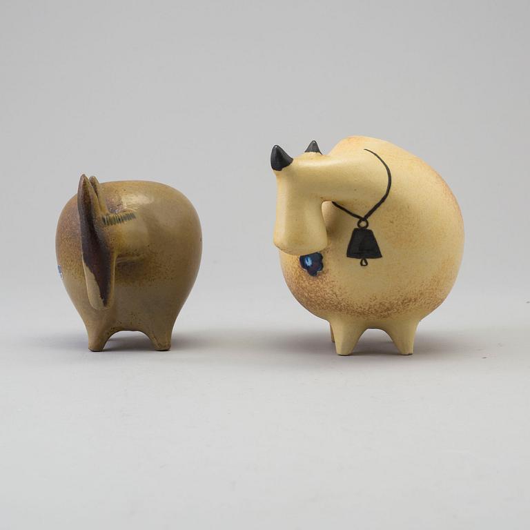 Two 'Stora Zoo' stoneware figurines from Gustavsberg.