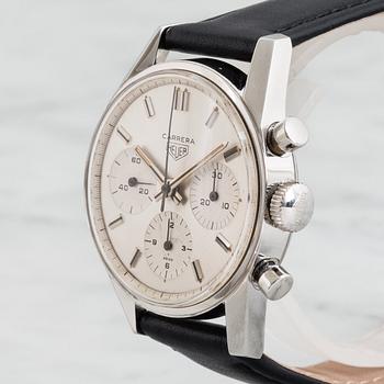 HEUER, Carrera (T SWISS), "Second Execution", chronograph, wristwatch, 36 mm,
