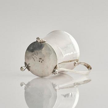 A Swedish early 19th century silver beaker with handle, mark of Anders Nymansson, Mariestad 1820.