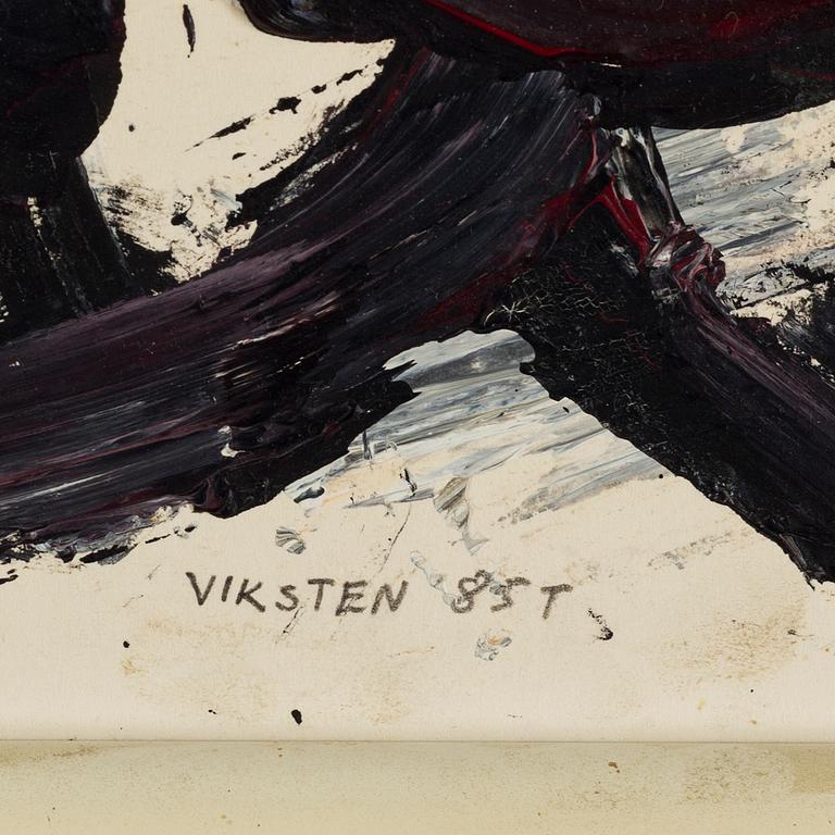 HANS VIKSTEN, Oil on paper-panel, signed and dated -85.