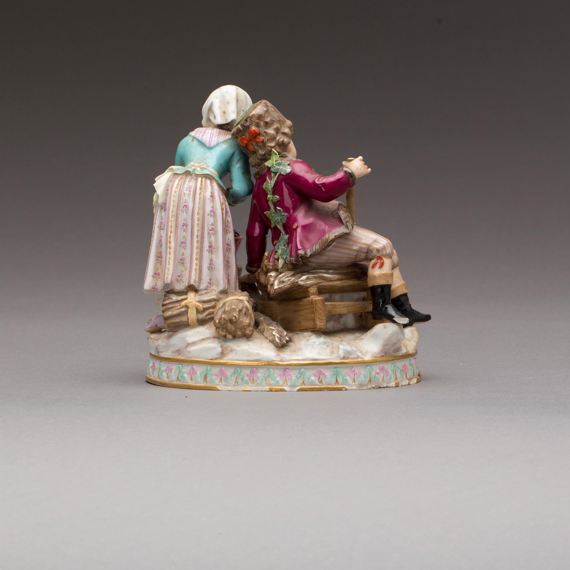 FIGURIN, Meissen, tidigt 1900-tal, porslin.