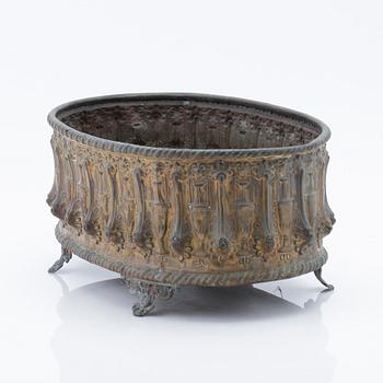 Jardinière, brass late 19th century.
