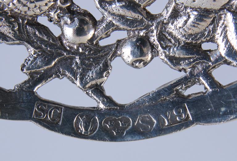 PRYDNADSSKED, silver, rokokostil, Stockholm, 1973.