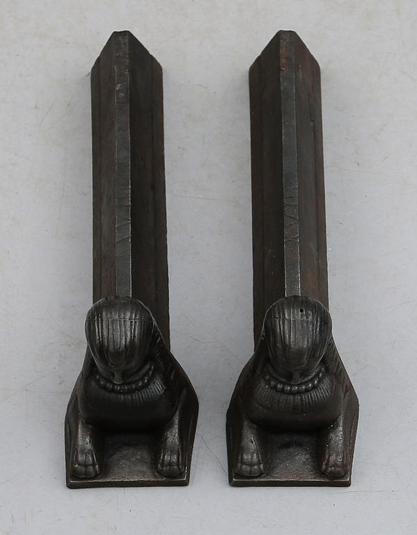 ELDHUNDAR, 1 par, gjutjärn, sannolikt tidigt 1900-tal.