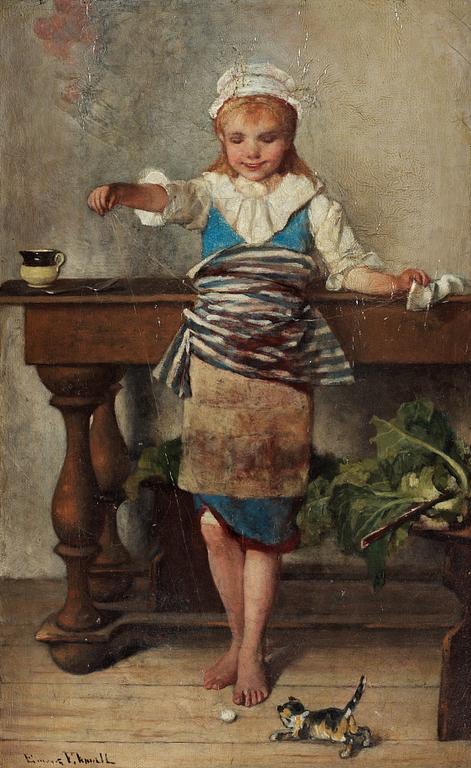 Emma Ekwall, Girl with kitten.