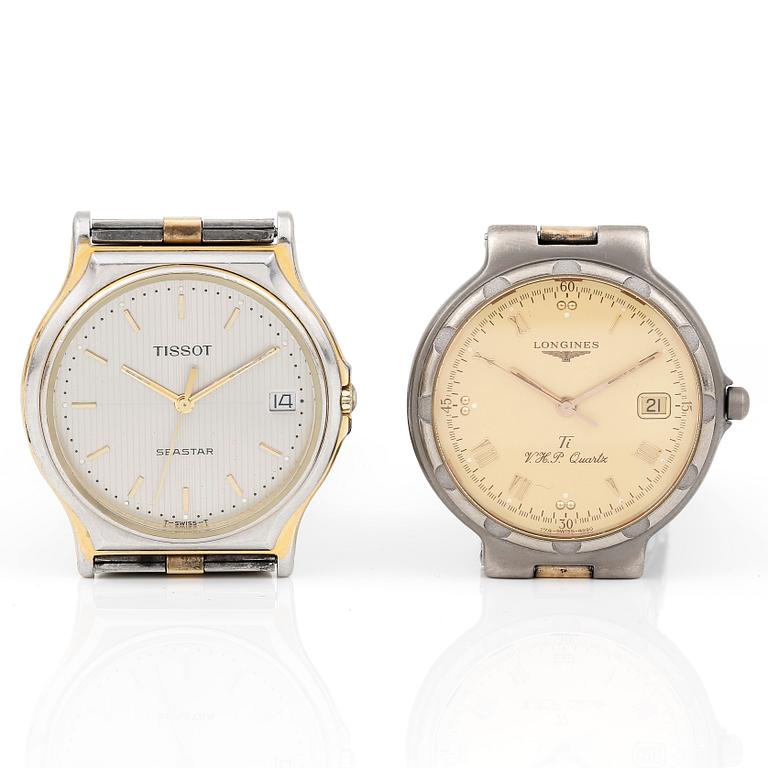 ARMBANDSUR, 2st, Tissot "SeaStar", Longines "Conquest".