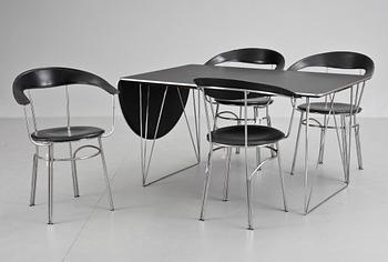 BORD samt STOLAR, 4 st, Gangse Möbler, Danmark, 1960/70-tal.