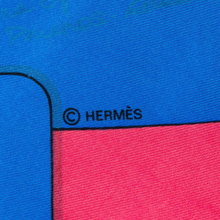 Hermès, scarf, "Le Monde du Polo".