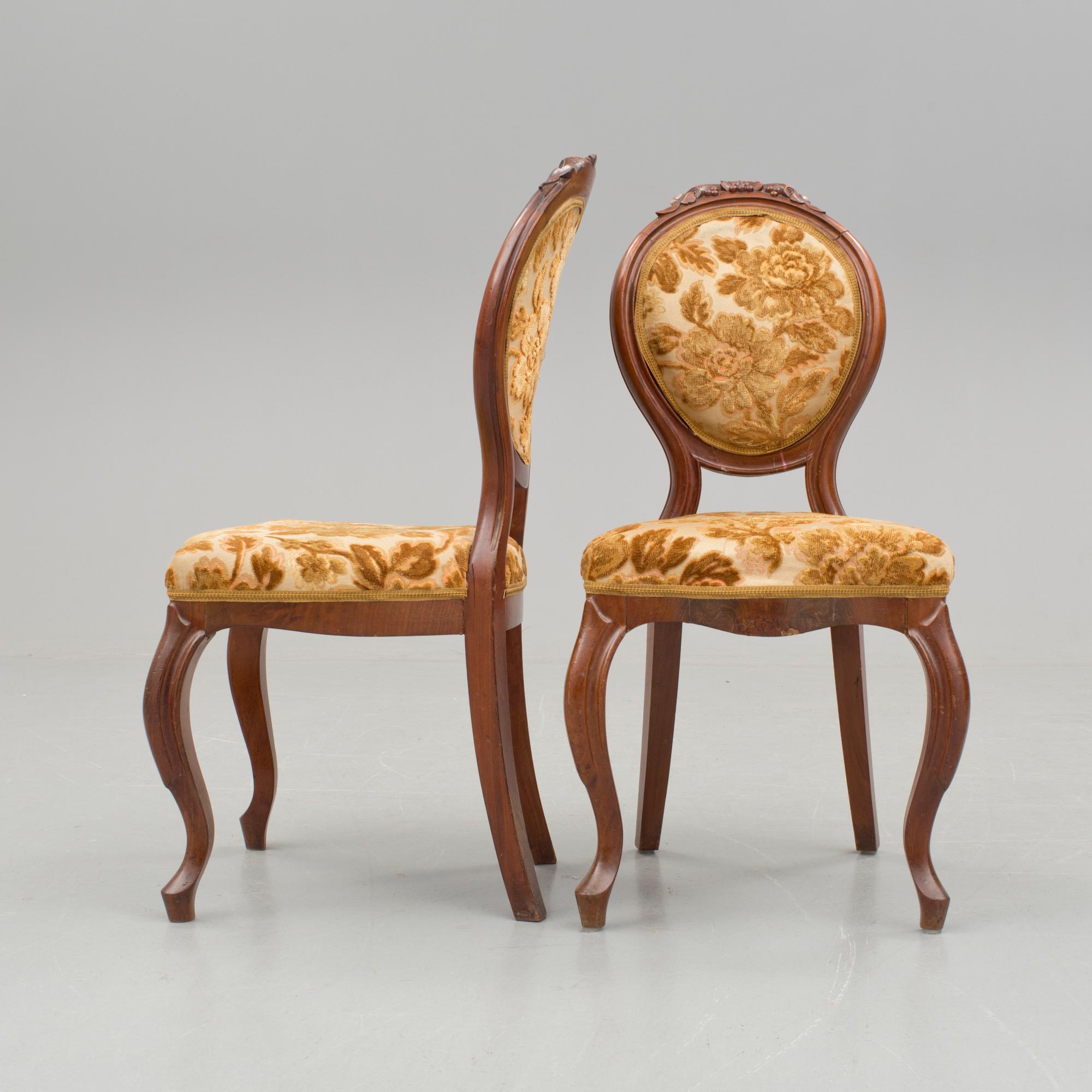 STOLAR, 5 st, nyrokoko, 1800-talets slut.