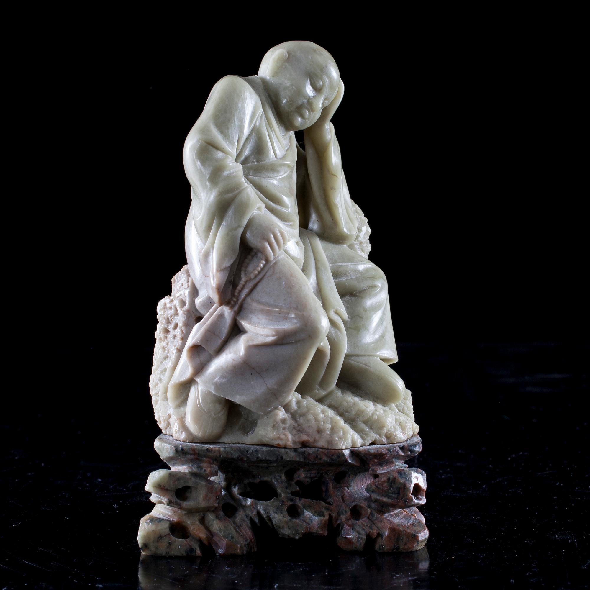 SKULPTUR, soapstone, Kina 1900-tal.