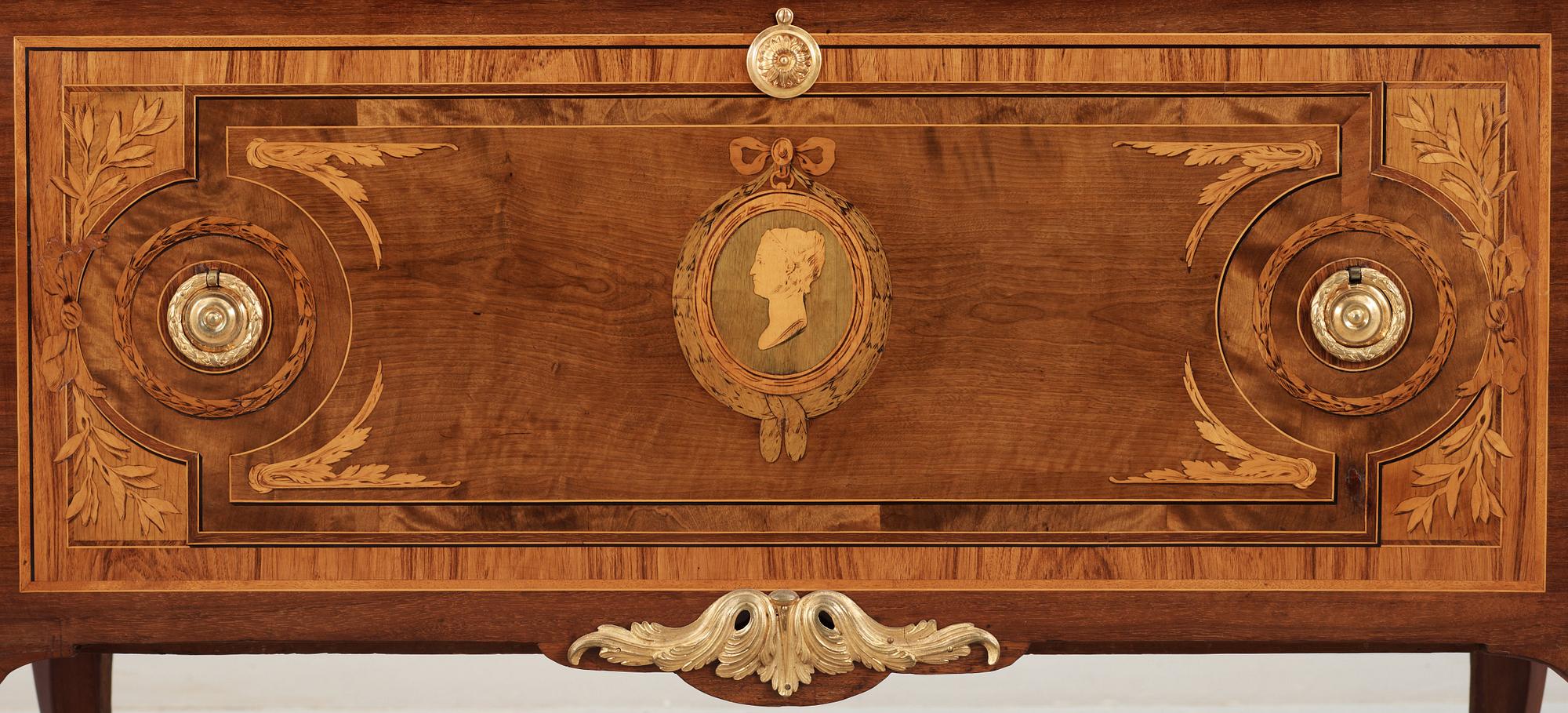 BYRÅ, av Georg Haupt (mästare i Stockholm 1770-1784), ej signerad. Gustaviansk, omkring år 1780.
