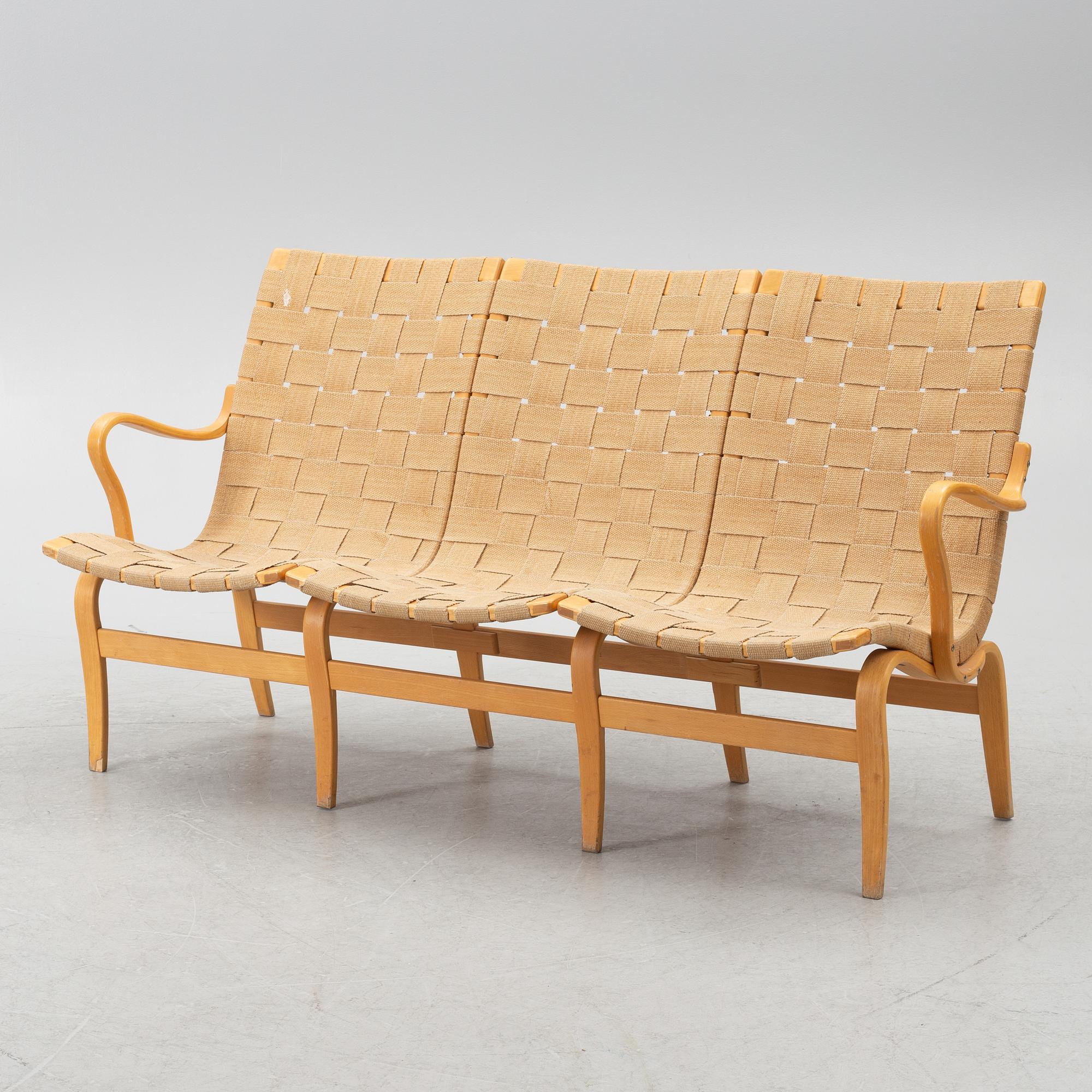 Bruno Mathsson, soffa, "Eva", Firma Karl Mathsson.