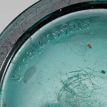 SIMON GATE, two glass vases, Orrefors, circa 1930s.