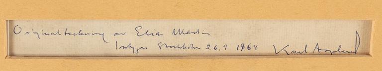 ELIAS MARTIN, attributed to,  ink wash.