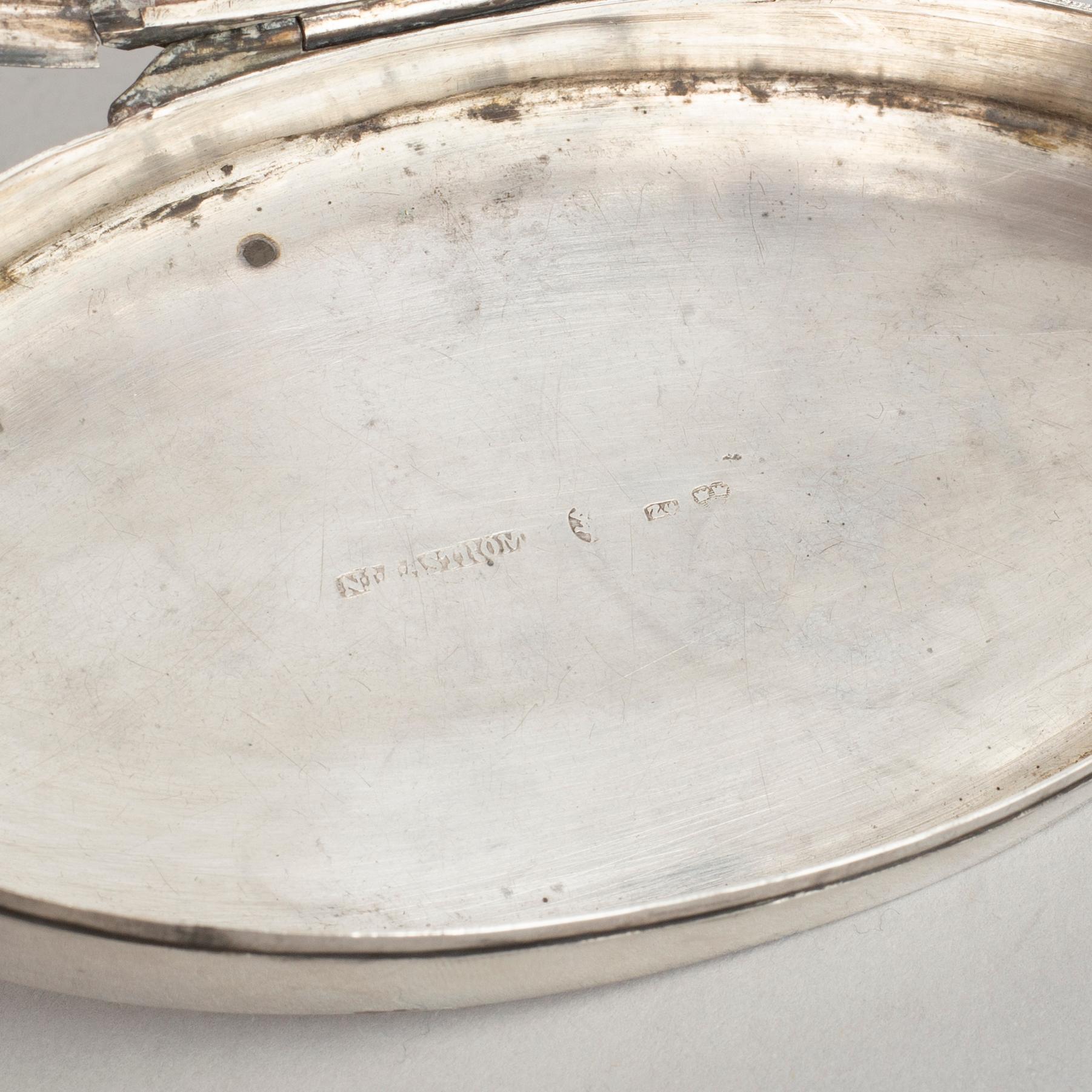 Three Swedish silver snuff boxes, 19th century.