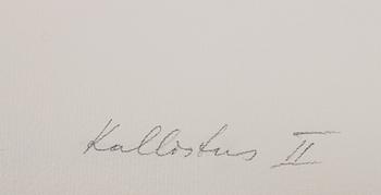 Raul Meel, "Kallistus-Omfamningen", Portfolio with 6 colour screenprints.