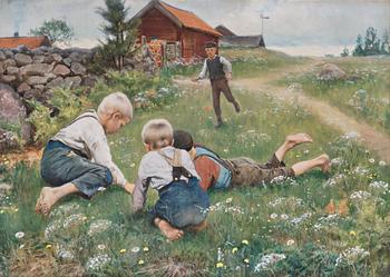 Johan Tirén, "Lekande pojkar" (Boys playing).