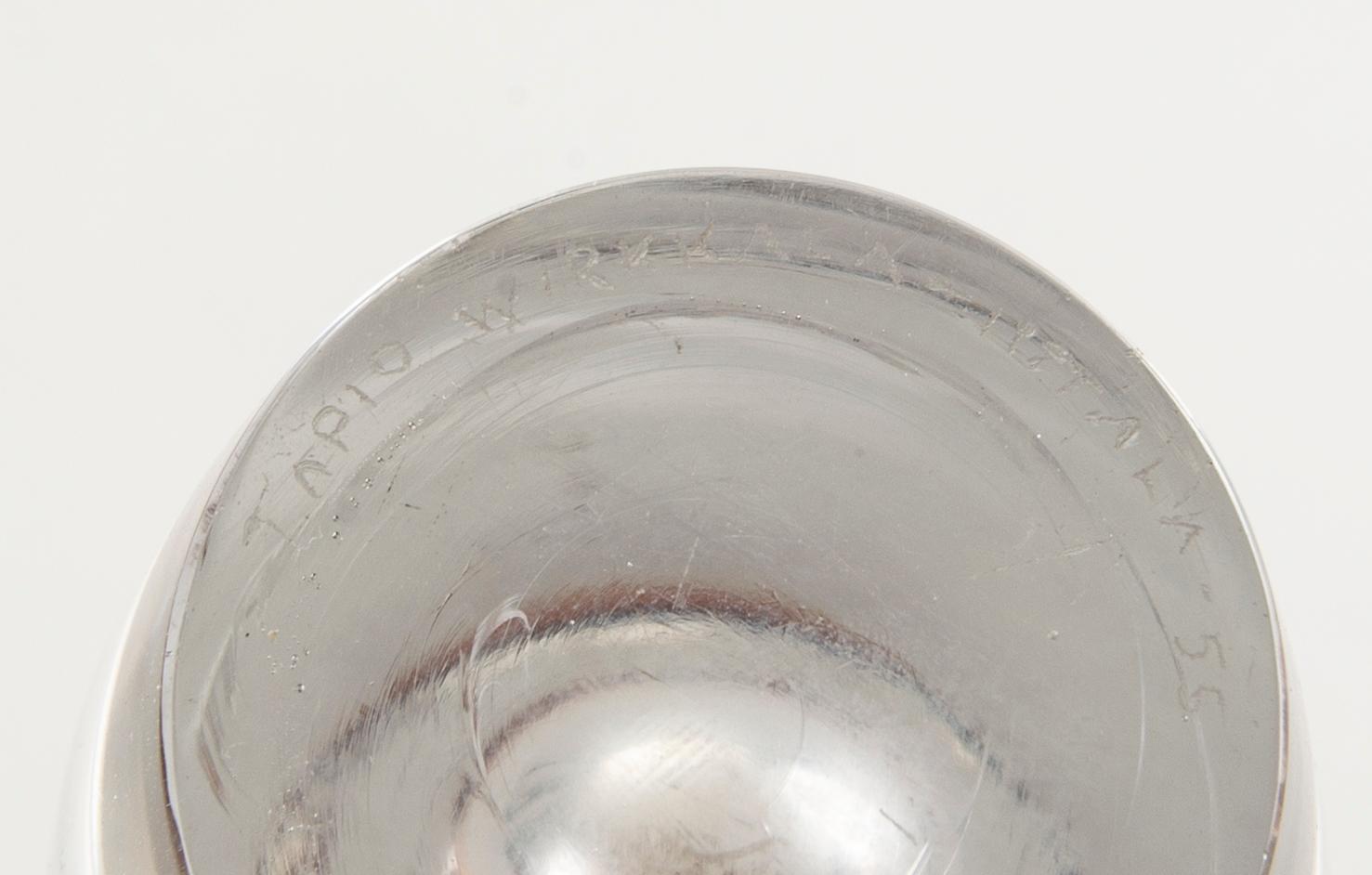 Tapio Wirkkala, a signed glass vase Iittala 55.