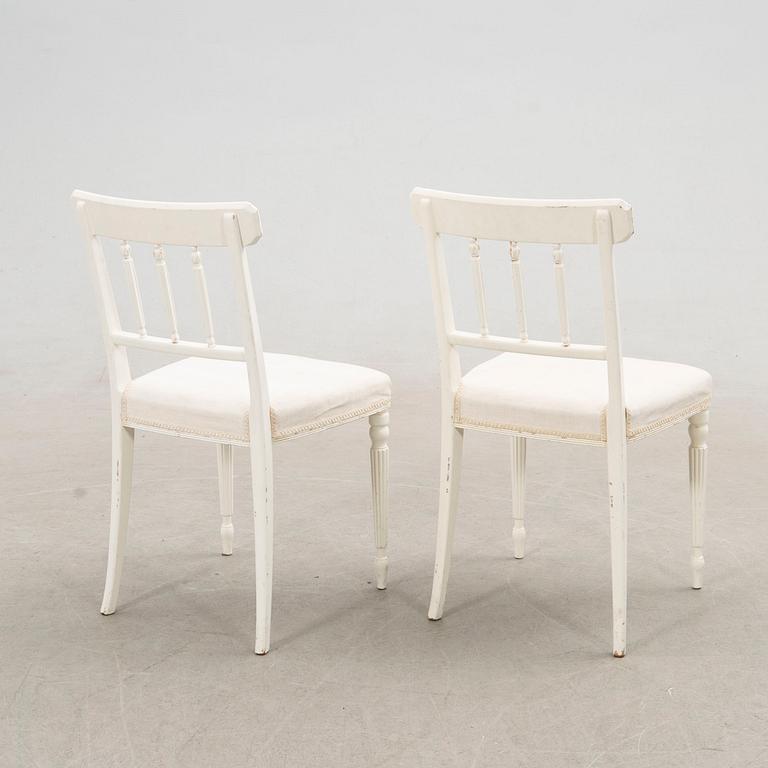 Dining group, 7 pieces, Gustavian style, late 20th century.